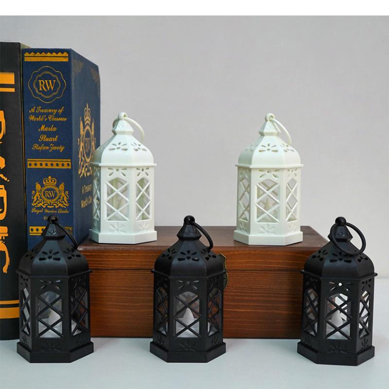 Retro Desktop Led Lamp, Creative Hexagonal Wind Lamp, Portable Candle & Horse Lamp, Atmosphere Decoration Gift