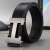 Klassieke Herenleren Riem, Business Casual Tailleband, Letter Trendy Mode Veelzijdige Gesp Riem, Vakantiecadeau