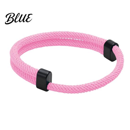 Adjustable Sports Bracelet Men Rope Braided Casual Solid Nylon Color