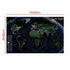 Decorative Hanging Picture The World Map of Earth At Night Map for Home/Office/Living Room Wall Decor Crafts Painting