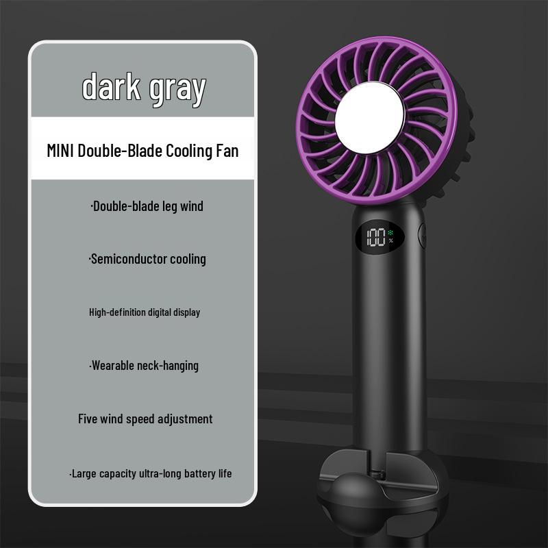 

2026 New Model USB-Powered 5-Speed Portable Handheld and Desktop Semiconductor Refrigeration Mini Fan for Outdoor Use Cooling Version темно-серого