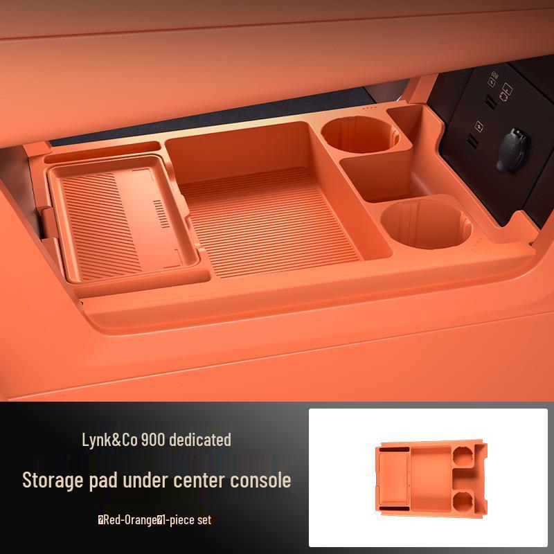 

Lynk&Co 900 Подлокотник центральной консоли, бокс для хранения и декор интерьера оранжевый