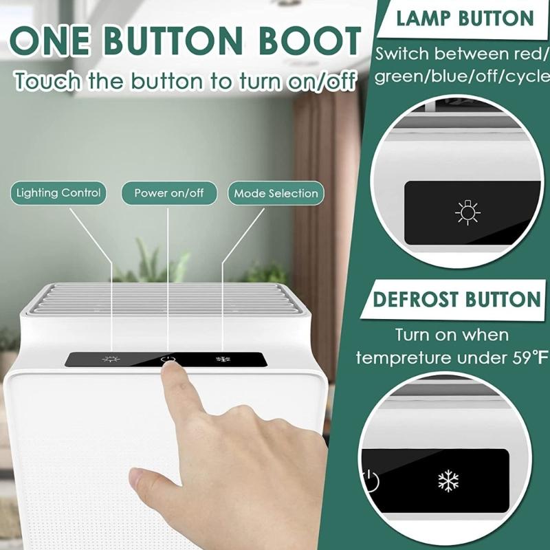 Efficient Room Dehumidifier Portable Dehumidifier Small Dehumidifier with Light ABS Texture for Living Environment