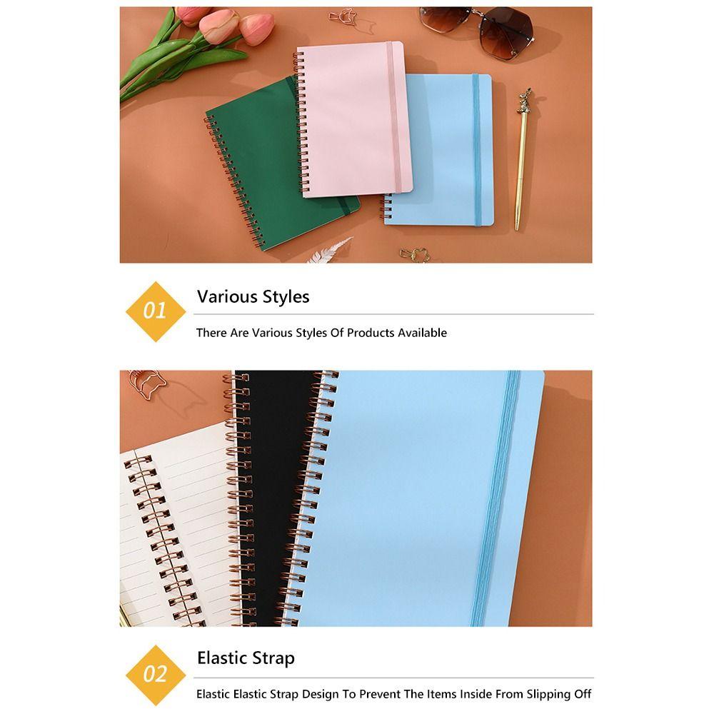 Thicken Diary Book Strap Design Memo Pad Multi-purpose Coil Notebook Students Stationery
