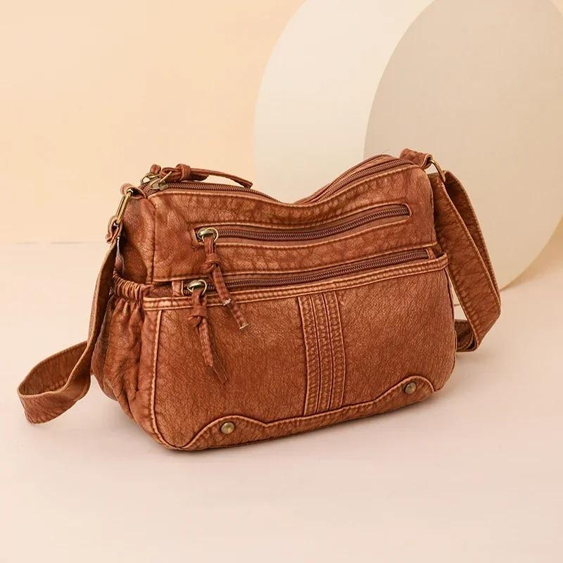 2025 Zipper Denim Women's Crossbody Bag Solid Color Popular Casual Shoulder Bag Versatile Lightweight Handbag