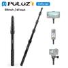 PULUZ 1.5m 1.2m Aluminum Invisible Selfie Stick for DJI/ Insta360/ GoPro, Anti-Shake Vlog Locking Telescopic Extension Monopod