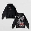 Anime Jujutsu Kaisen Hajime Kashimo Print Hooded Men Women Hoodies Cotton Pullover Retro Washed Sweatshirt Harajuku Streetwear