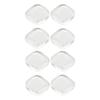 50 Pcs Nail Color Card Transparent Safe Glass Square Toe Nail Polish Color Display Card