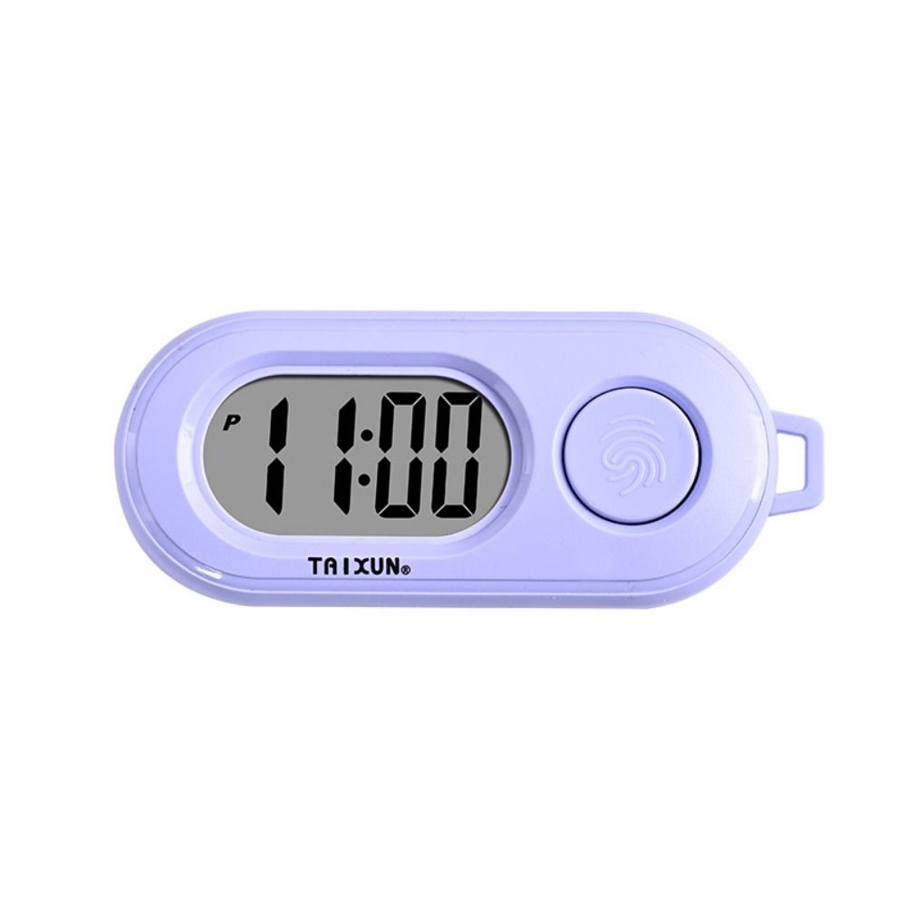 Key Display Digital Electronic Clock Keychain Oval Watch Mini LED Digital Clock  Backpack