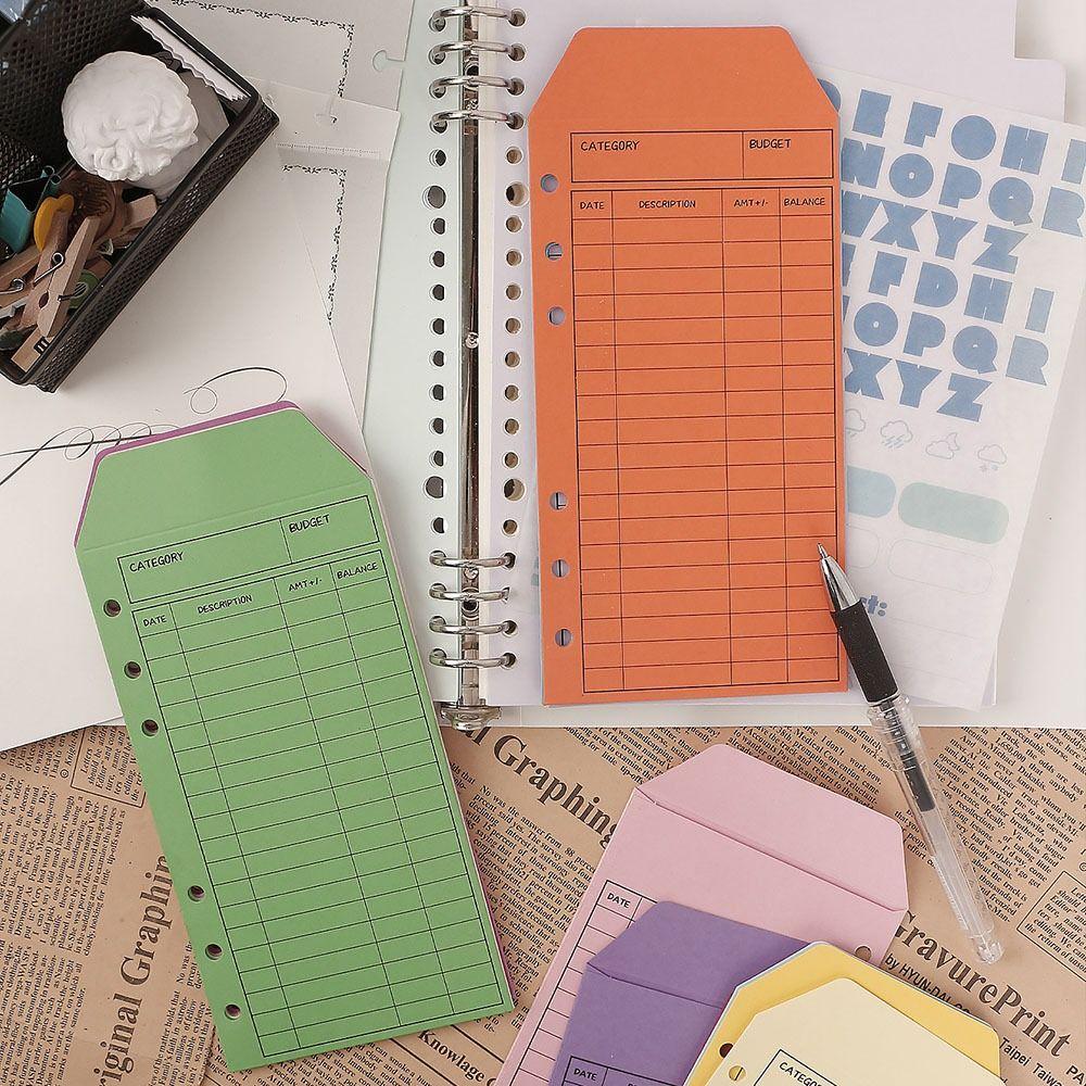 Money Saving Cardstock Cash Envelope Kawaii A6 Binder Budget Planner Office Supplies
