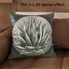 2D Tropical Agave Leaf Print Throw Pillow Covers Pattern Cushion Cover Suitable For Sofa Bedroom Car Pillow Cover