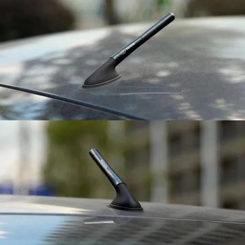 12cm Car Delicate Carbon Fiber Short Antenna Radio Auto Accessories For Toyota Chr Corolla Yaris Rav4 E150 E120 Land Cruiser 200