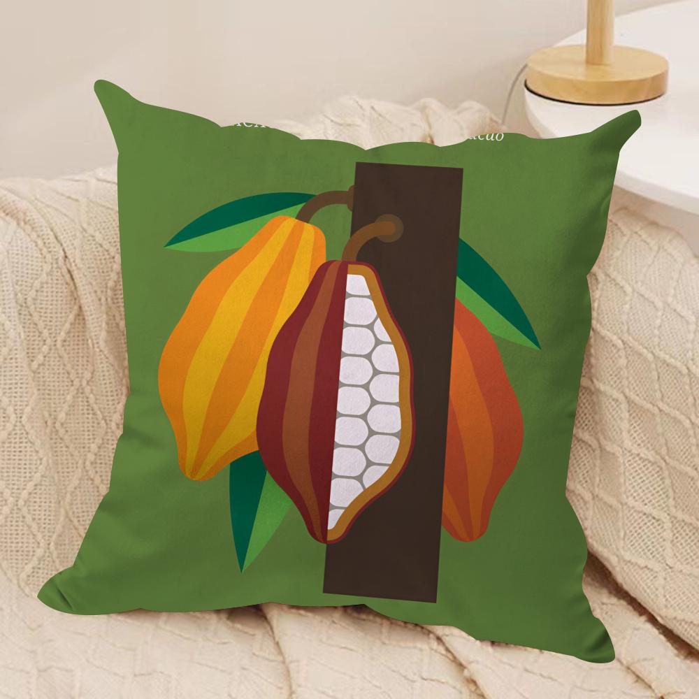 Simple Flower Art Cushion Cover Silky Short Plush Double-Sided Printed Pillow Case for Sofa All Seasons Home Decor Gift