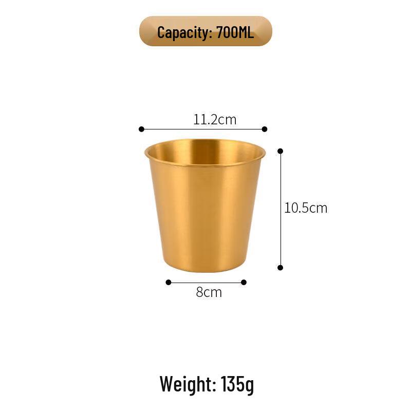 ZISIZ 304 Stainless Steel American Style Ice Bucket