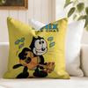 Stars FFelix The Cat Cushion Cover Eco Linen Pillow Case DoubleSided Print Breathable Durable Zipper Home Decor Gift