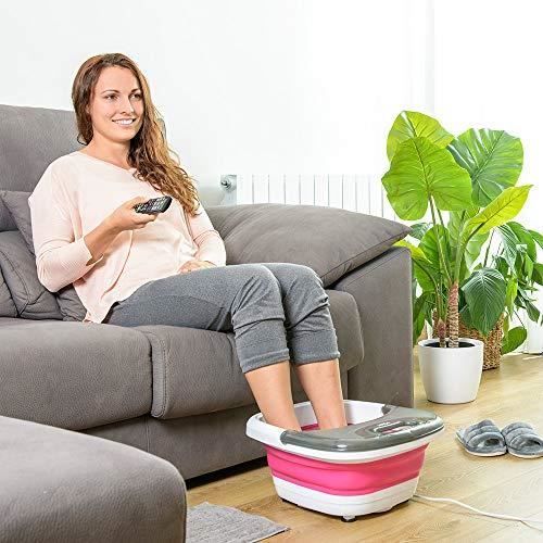 Aspirateur balai - SOLAC - ME7756 - Blanc et Fuchsia - Appareil de Massage Plantaire - Adulte