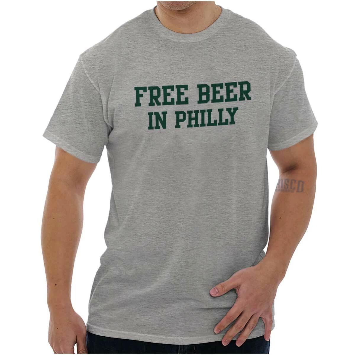 Free Beer In Philly Philadelphia Football Womens or Mens Crewneck T Shirt Tee XXL