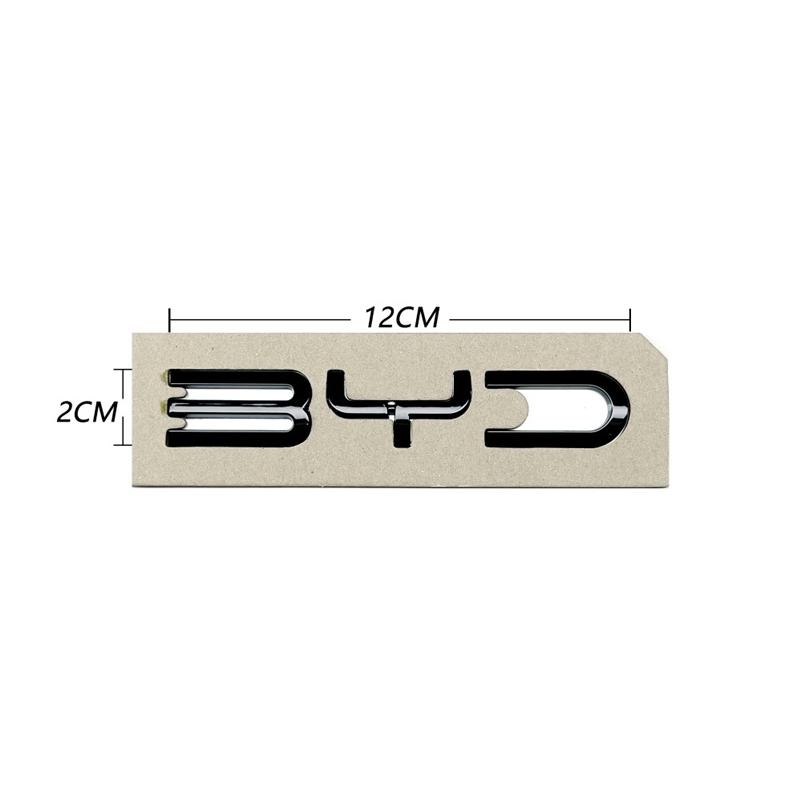 3D ABS Chromowany Czarny Logo BYD Litery Emblemat Naklejka Odznaka Bagażnika Samochodu Dla BYD SEAL QIN HAN SONG Plus ATTO3 SEAL U Akcesoria