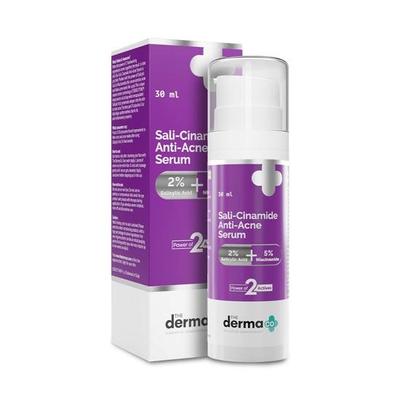 The Derma Co Sali-Cinamide Anti-Acne Face Serum I 2% Salicylic Acid & 5% Niacinamide I Fights Active Acne I Power Of 2 Actives - 30ml