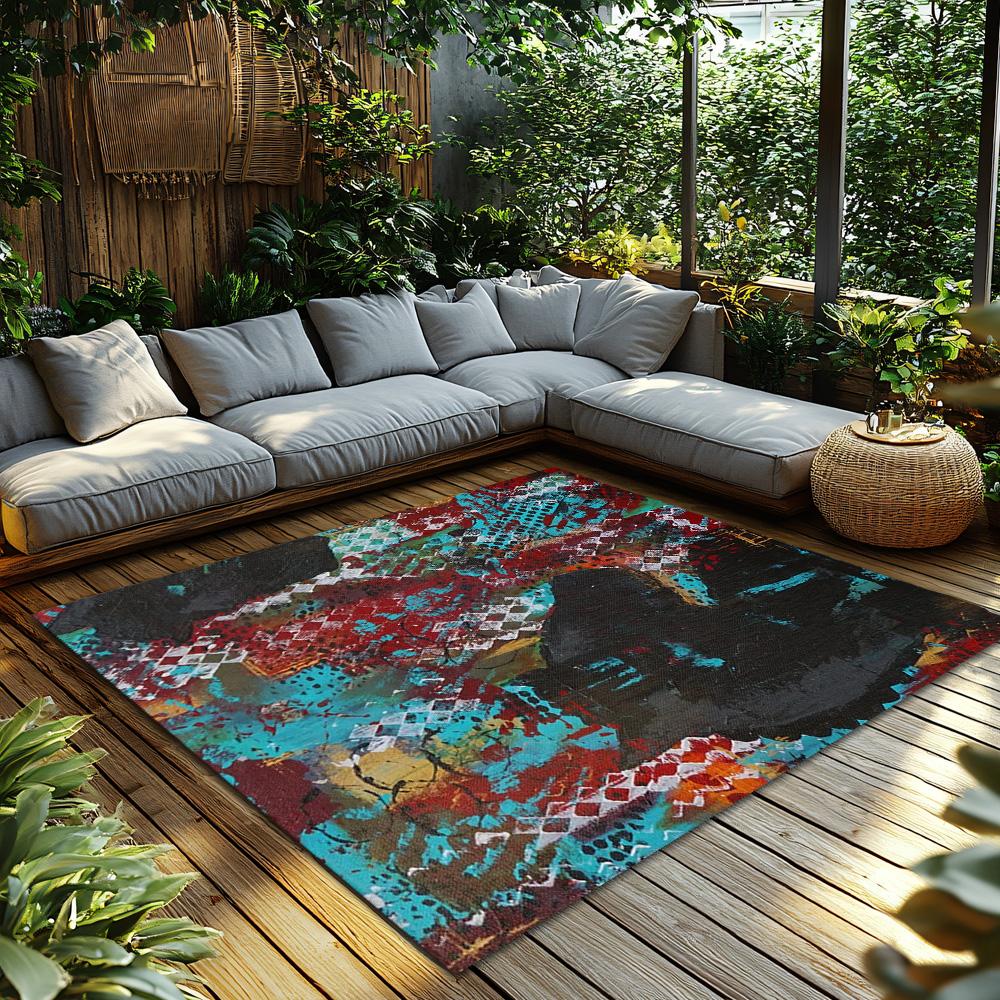 Abstract Area Rug Modern Non-Slip Floor Mat Living Room Bedroom Home Decor Artistic Carpet Washable Home Accent Rug Contemporary