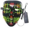 Halloween Light up Mask El Wire Scary Mask, Halloween Mask Kids, Halloween Scarf Mask Dollar Mask