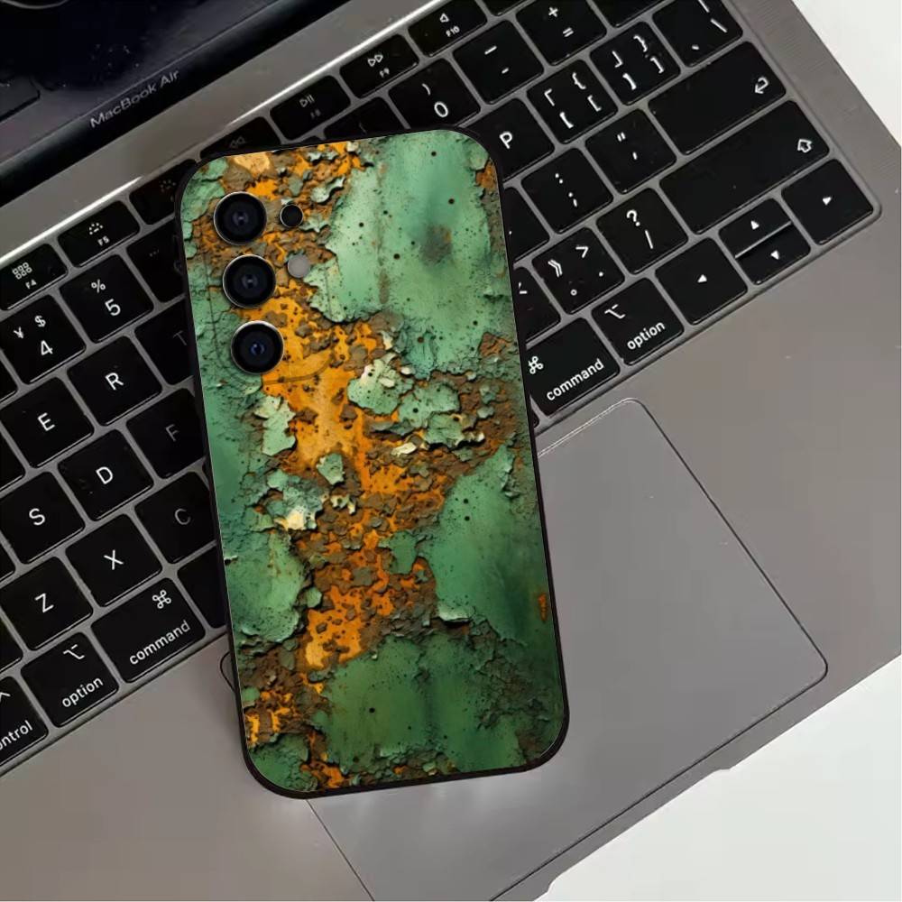 Custodia per Telefono R-Retro I-Industrial S-Style R-RustyS Per Samsung S25,S24,S21,S22,S23,S30,Ultra,S20,Plus,Fe,Copertura Nera in Silicone Morbido