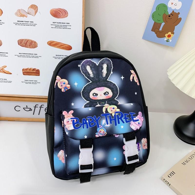 

School bag new love foreign cartoon backpack boys and girls lightweight versatile children s bag чорний