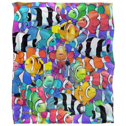 Royce McClure Silky Humbugs And Clownfish Supersoft Blanket