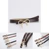 Stylish New Bowknot Decorative Pu Leather Slim Waist Belt For Elegant Women Fashion