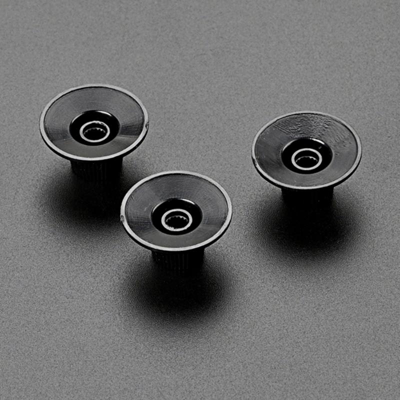 3Pcs Guitar Knobs Amber Top Hat Knobs Guitar Speed Control Knobs Volume Tone Control Knobs Fits 6mm/0.24" Rotary Shaft