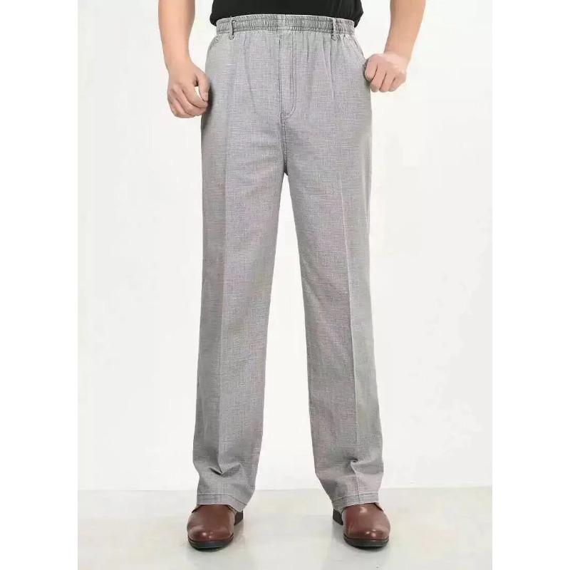 New Men's Business Casual Pants Men Solid Color Pockets Cotton Pants Breathable Fashion Soft Comfortable Trousers Plus Size 5XL