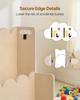 Montessori Bookshelf, 3-Tier Scalloped Kids Bookshelf, Front Facing Toddler Bookcase, Dual Hooks for Hanging Backpacks, Baby Bookshelf for Kids Room,