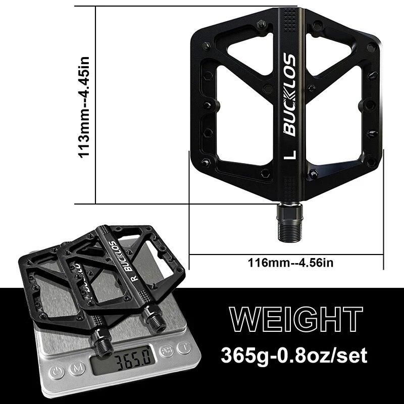 BUCKLOS Bisiklet Pedalları Mühürlü Rulman MTB Platform Pedalı Bisiklet Dağ Naylon Bisiklet Düz Pedallar 9/16 ''MTB Yol Bisikleti Parçası