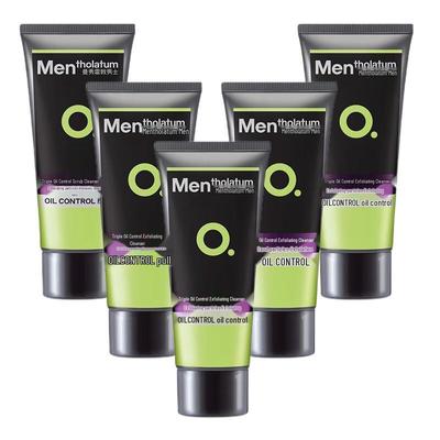 Mentholatum Triple Oil Control Exfoliating Facial Cleanser, 100g (5-Pack)