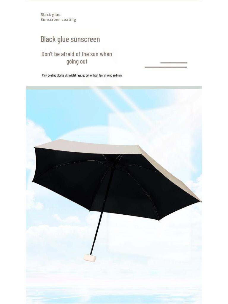 Women's Portable Anti-Ultraviolet Mini Sun Umbrella with Sunshade & Logo Print Option