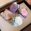 Sweet Versatile Mesh Flower Hair Clip For Woman Girls Elegant Temperament Rose Shark Clip Fashion Hair Accessories Gifts
