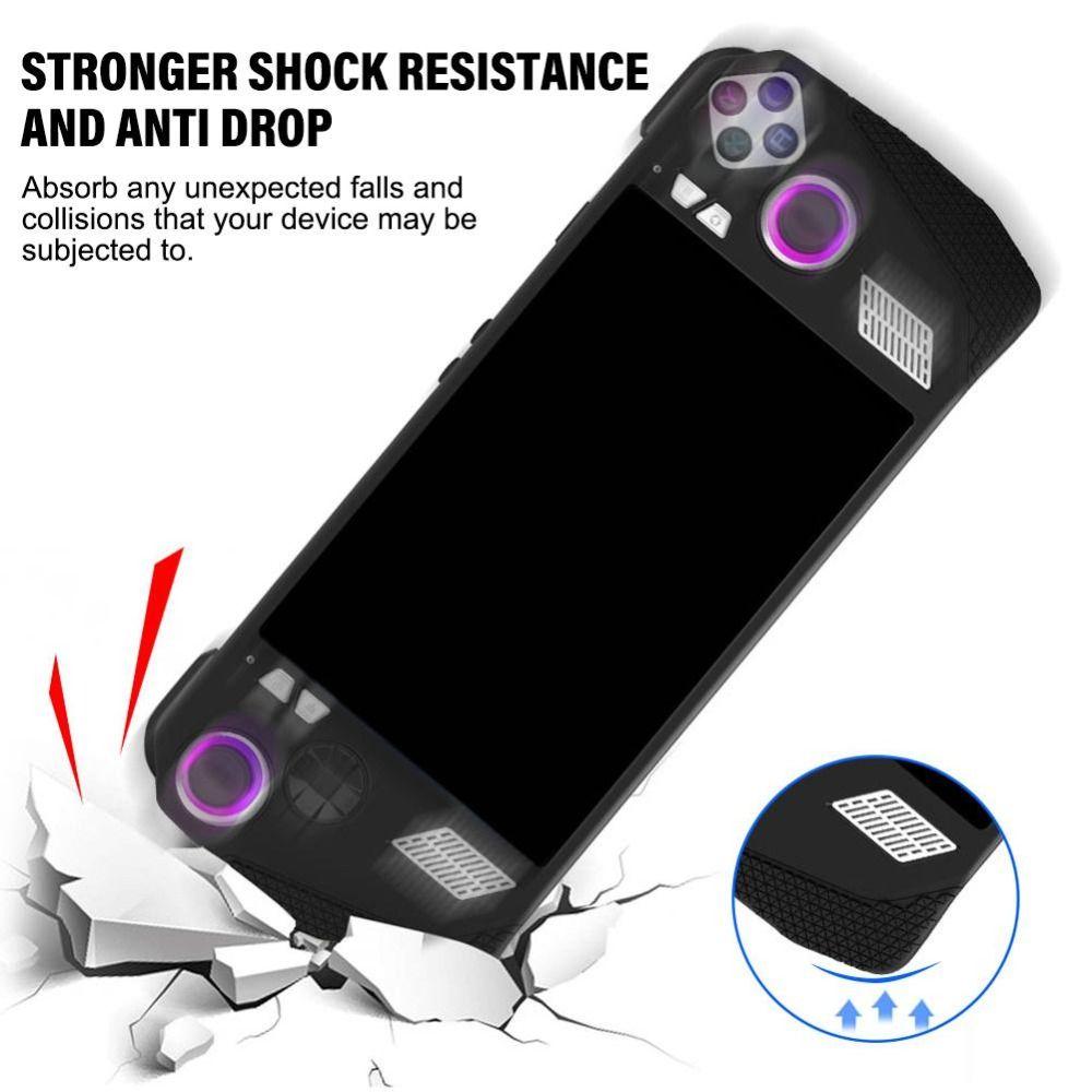 Silikonový zadní kryt s držákem pro kapesní herní konzoli pro ASUS ROG Ally