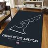 Dywanik Mat Dywanik z Wzorem Toru Wyścigowego 3D Silverstone/Laguna Seca Wystrój Domu Mata Podłogowa Antypoślizgowa Mata Powitalna