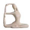 Scultura Zen Yoga, Statuetta Meditazione in Resina con Texture di Arenaria, Decorazione Astratta Posa Yoga per Soggiorno e Libreria, Regalo Accessori per la Casa