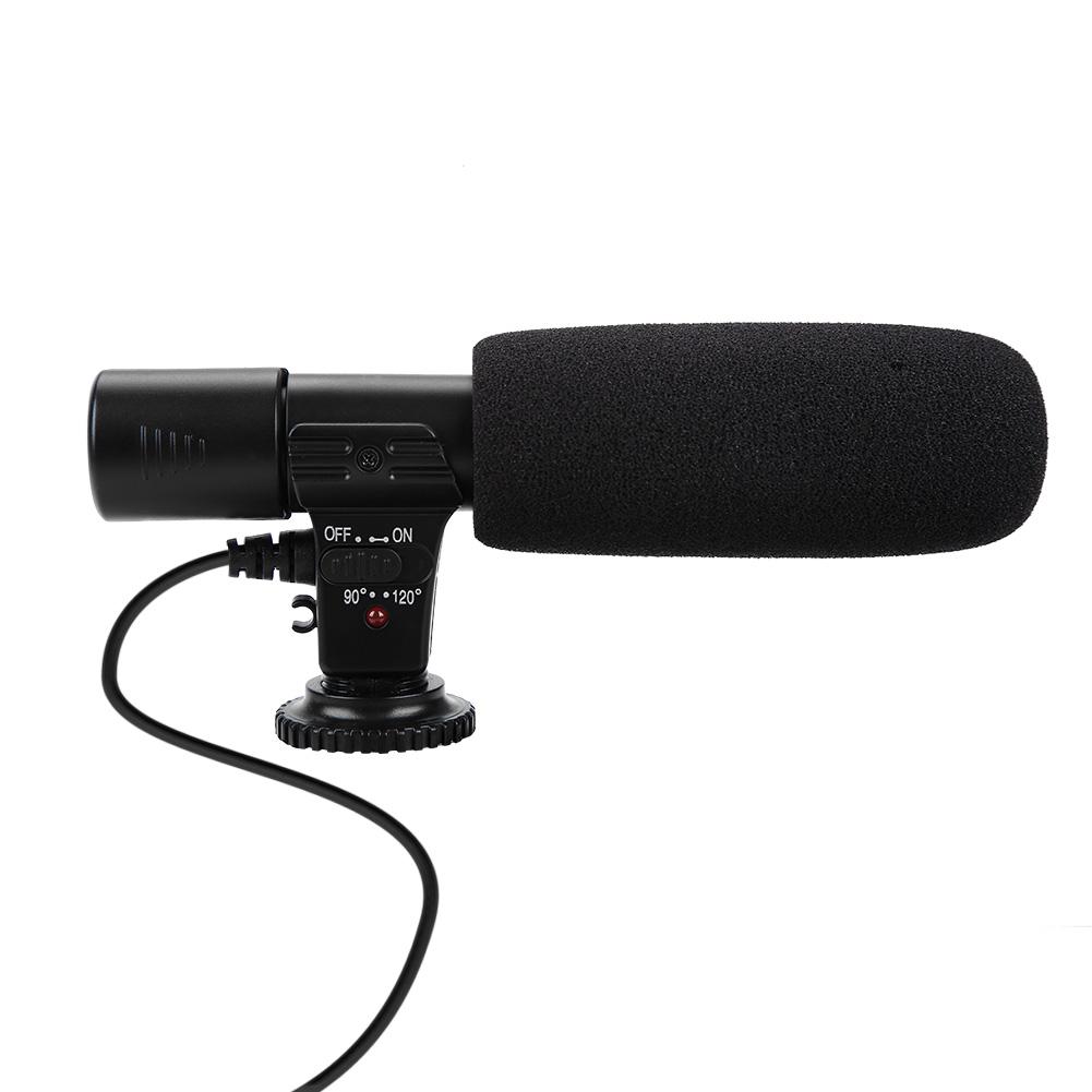 Lightweight Portable Condenser Microphone with Windsheid for Camera Camcorder