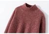 Autumn/Winter Thickened Half-High Collar Fancy Yarn Cashmere Pullover - Short Style Korean Loose Knit Sweater for Women
