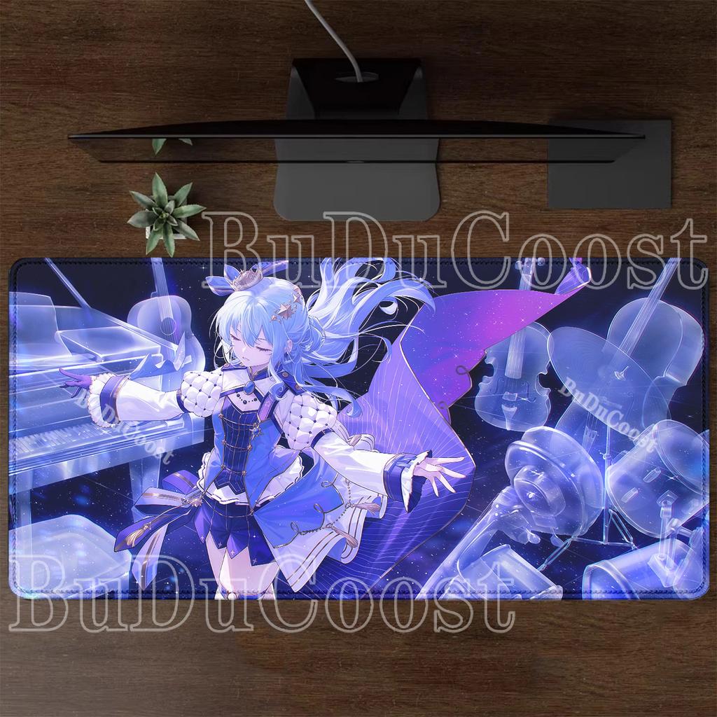 VTuber Hoshimachi Suisei Hololive Mousepad Overlock Keyboard Office Mouse Pad Computer Non-slip HD Printing Anime Girl Desk Mat