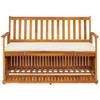 vidaXL Garten Aufbewahrungsbank Akazienholz Massiv 120 x 63 x 84 cm