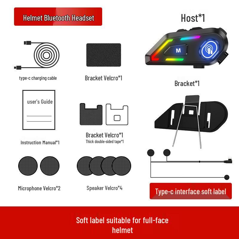 New Arrival Waterproof Bluetooth Motorcycle Helmet Earphones with Noise Cancelling & Auto Answering Feature