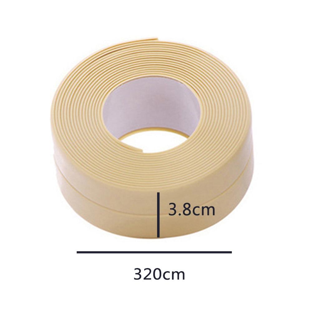 2.2cmX3.2m Kitchen Caulk Tape Sealant Strip Self Adhesive Waterproof/Mildewproof/Cockroach Prevention Tape for Sink Stove