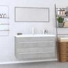 VidaXL 3-Piece Bathroom Furniture Set Storage Cabinet for Sink Bathroom Cupboard Mirror Cabinet 3152851