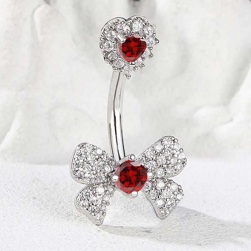 

Изысканное кольцо-бантик для пупка, циркониевые кольца для пупка для женщин и девочек, украшения для пирсинга, сексуальные кольца для пупка, подарки