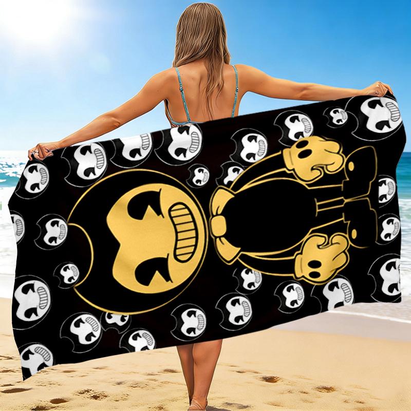 1Pc Bendy Ink Machine Beach Towel, Quick Dry, Multi-Use for Beach Pool Gym Yoga Home Travel, Christmas, Halloween, Xmas Gift M929147