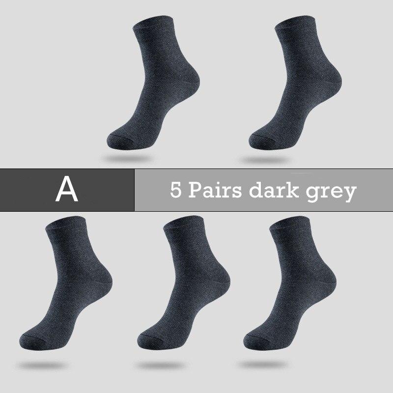 

5 пар / лот мужские деловые носки черные дышащие териленовые носки для впитывания пота деловые носки для мужчин размер США(6.5-11) A