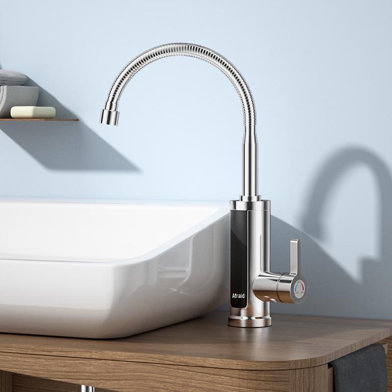 Instant Heat Silver Dual-Use Electric Faucet for Hot & Cold Water